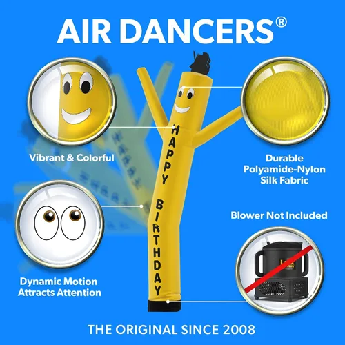 Miniatura 2 de LookOurWay Air Dancers Wacky Waving - Accesorio inflable de tubo para hombre, 6 pies de alto, publicidad de bailarín de aire, agitando hombre