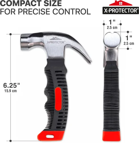 Miniatura 2 de X-Protector Almohadillas para Muebles con Martillo de Clavos - Martillo Magnético Pequeño con Garra para Instalar Protectores de Piso para Patas