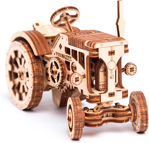 Miniatura 6 de WOODEN.CITY Rompecabezas 3D de tractor para adultos, modelo mecánico de tractor agrícola para adultos y adolescentes, kit de bricolaje de 148 piezas