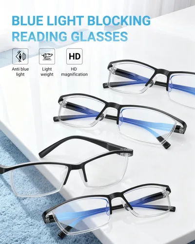 Miniatura 3 de LUFF 6 piezas Gafas de Lectura Anti-Rayos Azules Portátiles Ultra-Ligeras (0.00X)
