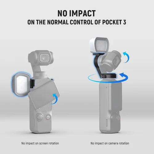 Miniatura 6 de NEEWER Basics - Paquete de 2 luces auxiliares magnéticas compatibles con DJI OSMO Pocket 3 Gimbal Camera Creator Combo, USB C recargable, accesorio