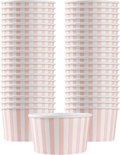 Miniatura 51 de Coppetta - Vasos de postre de 5 onzas, 50 tazas desechables para helado, tapas se venden por separado, cuencos de yogur congelado resistentes