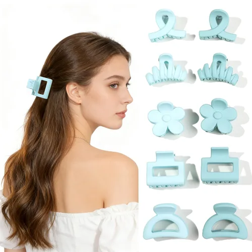Miniatura 10 de Ivyu Pinzas para el cabello – 8 paquetes de pinzas pequeñas negras para mujeres, mini pinzas para el cabello de 1.57 pulgadas, accesorios de peinado