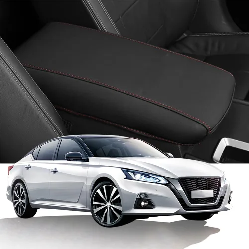 Miniatura 8 de Blazeray Funda de cuero para consola central automotriz para Nissan Altima 2019 2020 2021 2022 2023, de piel, impermeable, antiarañazos, funda