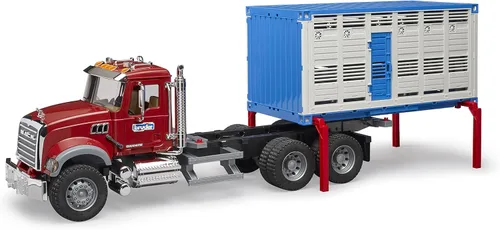 Miniatura 4 de Bruder 02830 Mack Granito Ganado Transporte Camión con 1 Ganado