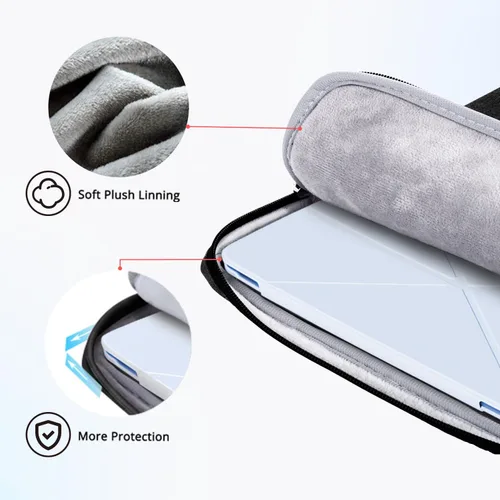 Miniatura 7 de Ferkurn Funda para Laptop para Hombres y Mujeres Funda para Chromebook Compatible con MacBook Air/Pro Lenovo Surface HP Dell ASUS Acer, 11.6 Negro