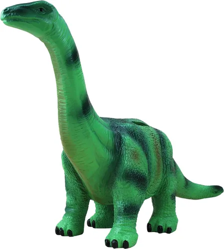 Miniatura 9 de Alcancía T-Rex de dinosaurio marrón resina, regalo de cumpleaños para niños.