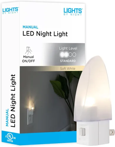 Miniatura 11 de Lights by Night Luz nocturna LED enchufable, luz nocturna enchufable a la pared, sensor de atardecer a amanecer, blanco cálido, dormitorio, baño