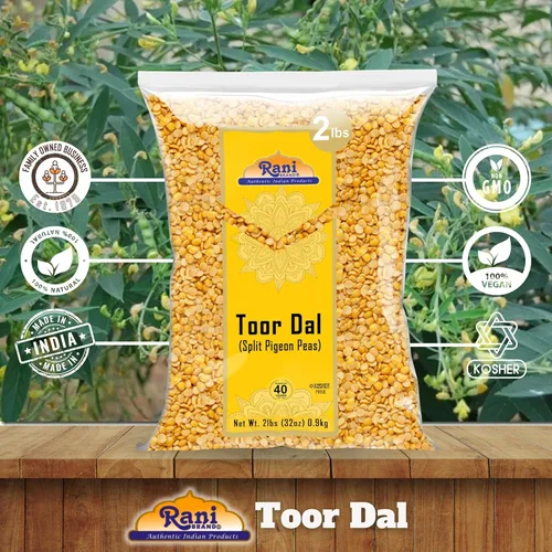 Miniatura 5 de Rani Toor Dal (Split Pigeon Peas) 32 oz (2 libras) 31.99 oz ~ Todo natural, apto para gluten, sin OMG, vegano, origen indio
