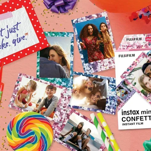 Miniatura 2 de Fujifilm Instax Confetti Mini película (10 exposiciones, paquete de 3) Fotos instantáneas vibrantes y coloridas, compatible con cámaras Fujifilm