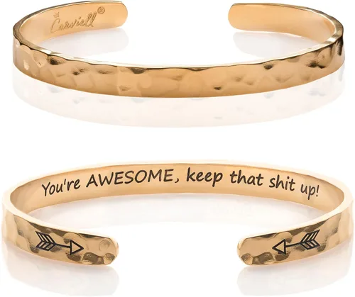 Miniatura 51 de Carviell Pulseras grabadas para mujer, inspiradoras, amistad, amor, mamá, hija, hermana, cristiana, graduación, conmemoración y regalos de boda, más