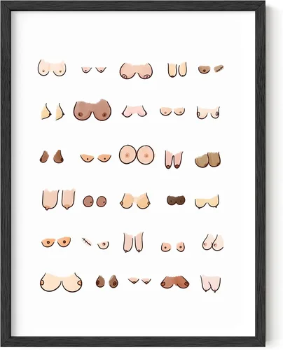 Miniatura 20 de HAUS AND HUES Funny Butts Collage - Póster artístico para decoración de baño, 12 x 16 pulgadas, sin marco