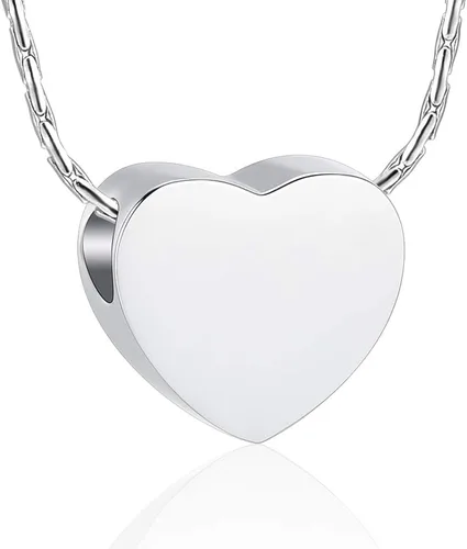 Miniatura 15 de constantlife Joyería de cremación para cenizas – Colgante de corazón conmemorativo collar de urna conmemorativa soporte para cenizas de acero