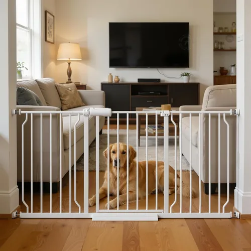 Miniatura 12 de Puerta extra ancha para bebé, 4.72 pulgadas, extensiones de paseo a través de la puerta del bebé, montaje a presión, cierre automático, puertas