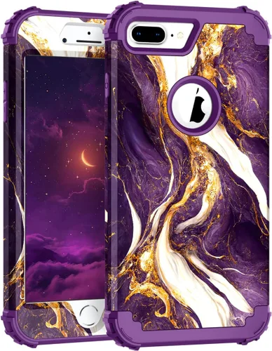 Miniatura 151 de Hocase Funda para iPhone SE 2022/2020, resistente a prueba de golpes, de plástico duro+goma de silicona, funda protectora híbrida para iPhone SE
