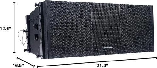 Miniatura 9 de Sound Town ZETHUS 4 x Sistema de altavoces de matriz de línea dual de 10” con controladores de compresión de titanio, rango