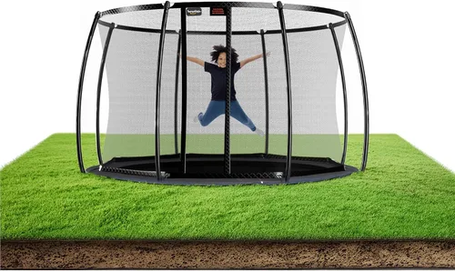 Miniatura 12 de Avyna Trampolín redondo en el suelo de alta calidad, 15 pies, 14 pies y 12 pies - Trampolín al aire libre para niños y adultos con características