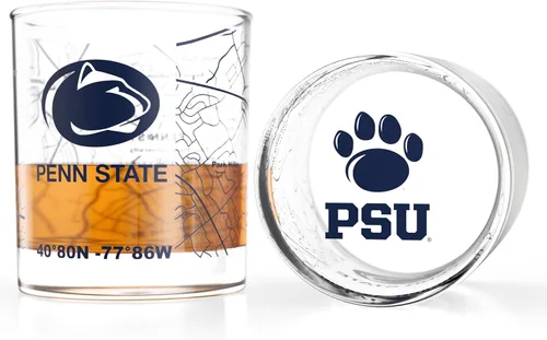 Miniatura 23 de Greenline Goods – Vasos de Whiskey de la Universidad Estatal de Michigan Spartans (Set de 2), 10 oz – Logo de Color Completo + Mapa del Campus