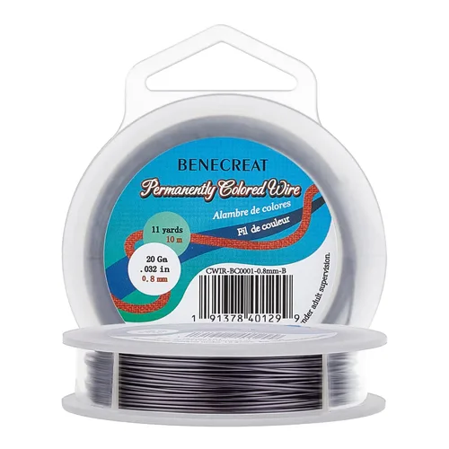 Miniatura 22 de BENECREAT Alambre de cobre para cuentas de joyería de calibre 18, resistente al deslustre, alambre de metal de bronce antiguo para hacer joyas
