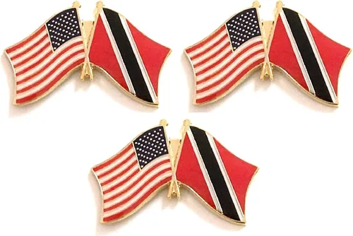 Miniatura 110 de 3 Pines de solapa con banderas de Estados Unidos y países internacionales, paquete de 3 pines dobles con diseño de banderas de Estados Unidos