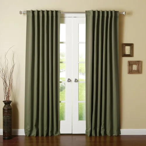 Miniatura 16 de Best Home Fashion Cortinas opacas con aislamiento térmico, pestaña trasera, bolsillo para barra, color gris, 52 pulgadas de ancho x 126 pulgadas