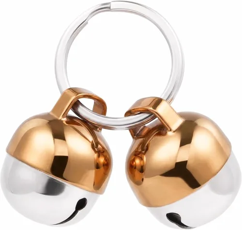 Beau's Bells 2 Campanas Extra Ruidosas para Gatos y Perros | Rastreador de Mascotas | Salva a las Aves y la Vida Silvestre | Cobre de Lujo Hecho a