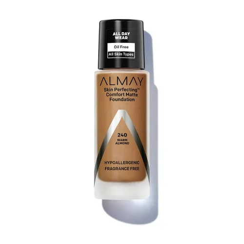 Miniatura 11 de Almay Skin Perfecting Comfort Base Mate, Hipoalergénica, Libre de Crueldad-Sin Fragancia, Maquillaje Líquido Probado por Dermatólogos, Capuchino