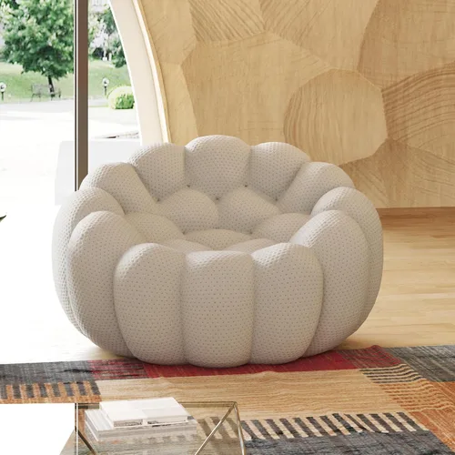 Miniatura 12 de JACH Juego de sofá curvado de burbujas, cómodo sofá tapizado, tela de malla 3D en forma de panal sofás modernos para sala de estar, apartamento