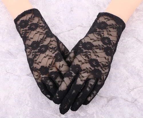 Miniatura 2 de Simplicity Guantes de encaje floral vintage para mujer