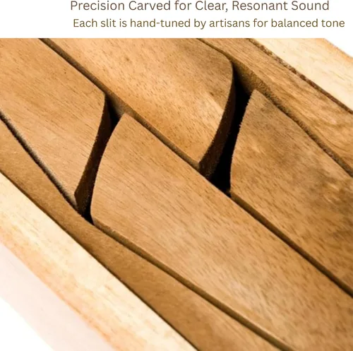 Miniatura 3 de Tambor de lengua – Tambor de madera de 4 notas hecho a mano en caoba con mazas Instrumento de percusión calmante para meditación, yoga
