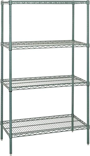 Miniatura 57 de Kit de inicio de 4 estantes de alambre negro 74 pulgadas