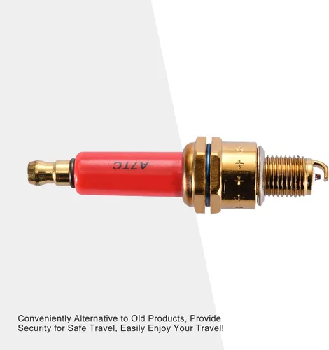 Miniatura 5 de GOOFIT Bujía roja para motocicleta A7TC para motocicleta de 50 cc, 70 cc, 90 cc, 110 cc, 125 cc, 140 cc, 150 cc, QMI157, ATV, moto, scooter, Go