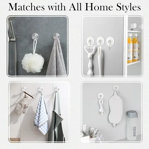 Miniatura 4 de Ganchos de ventosa de acero inoxidable, 6 cadenas colgantes con ventosa, resistentes a la corrosión, decoración de pared y ventana, puerta de cocina