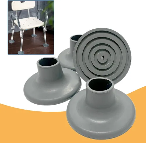 Miniatura 5 de Pies de repuesto de seguridad para silla de inodoro, pies de ventosa de 1-1/8 pulgadas para taburete de ducha, silla de ducha y banco