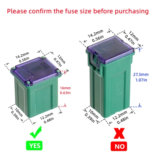 Miniatura 4 de BOJACK Fusible JCASE de 20 A para automóviles FMX Fusible de perfil bajo JCASE para camiones, automóviles y SUV (5 piezas)