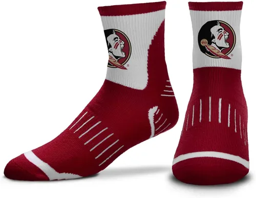 Miniatura 22 de For Bare Feet Adult NCAA Surge Quarter Length Crew Socks - All Weather Performance - Men & Women - Enhance Your Team Footwear