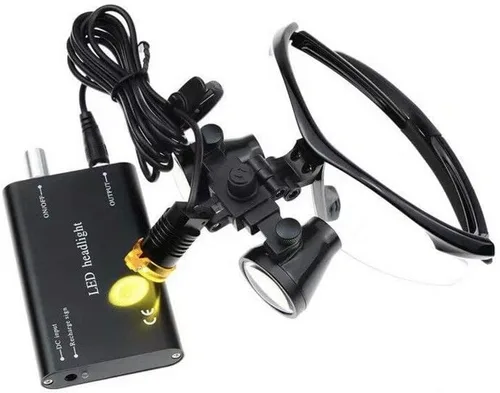 Miniatura 2 de 3.5X 420 lupas binocular lupa gafas azul + luz de cabeza LED