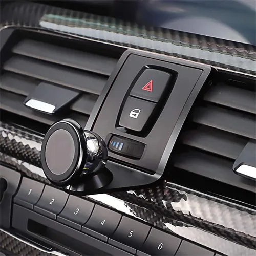 Soporte de teléfono móvil para automóvil compatible con BMW 3 4 Series M3 M4 F30 F31 F32 F33 F34 F36 F80 F82 F83 Soporte giratorio de 360 grados