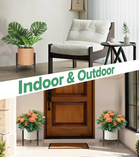 Miniatura 7 de Soporte Ajustable para Plantas de Interior, Soporte Moderno de Metal para Plantas de Interior, Soportes Resistentes para Plantas al Aire Libre