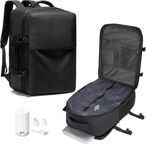 Miniatura 9 de WONHOX Mochila de viaje para mujeres y hombres, mochila para laptop con compartimento para zapatos, mochila impermeable para senderismo de equipaje