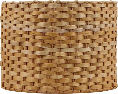 Miniatura 3 de Aspen Creative 31602, pantalla para lámpara de araña de tambor, hoja de plátano natural, 30,5 cm de parte superior x 30,5 cm de parte inferior x