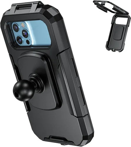 iMESTOU IP66 - Soporte impermeable para teléfono para bicicleta con cabezal de bola de 1 pulgada, adecuado para componentes de tamaño RAM B/brazos
