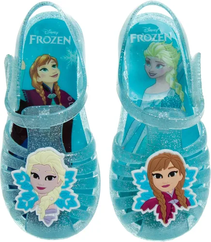 Disney Frozen Elsa Minnie Mouse - Sandalias de gelatina para niñas, zapatos planos Mary Jane para niños, disfraz de princesa de personaje de bebé,
