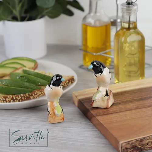 Miniatura 2 de Coctelera de cerámica para pájaros, salero y pimentero, decoración de cocina, pájaro retro