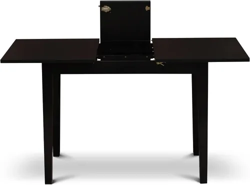 Miniatura 11 de East West Furniture NFAS3-BLK-09 - Juego de mesa de cocina de 3 piezas, incluye una mesa de madera y 2 sillas acolchadas de tela de poliéster azul