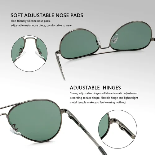 Miniatura 4 de DeBuff Gafas de sol polarizadas de aviador para niños y niñas de 5 a 18 años cara pequeña para adultos 2047in
