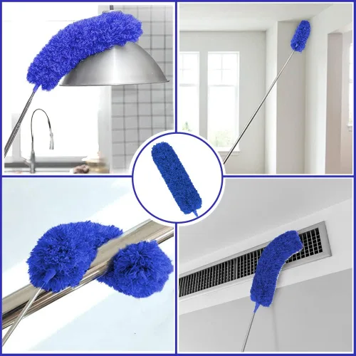 Miniatura 3 de Buysenton Plumero de microfibra, 8 plumeros con poste de extensión telescópico de 100 pulgadas, plumeros reutilizables y flexibles, plumeros ligeros