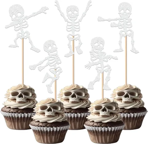 Miniatura 10 de Rsstarxi 1 paquete de decoración de pastel de cumpleaños con purpurina Have a Killer, decoración sangrienta de Halloween para decoración de pastel