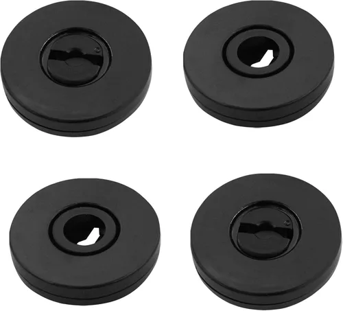 4 Piezas Negro 2 pulgadas Acrílico Lazy Susan Organizador Giratorio de Mesa con Rodamientos - Placa Giratoria Redonda para Estante de Especias,