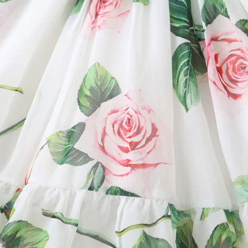 Miniatura 8 de Toddler Baby Girls Summer Dress Chiffon Princess Tutu Dress Floral Beachwear Suspender Sundress Skirt Little Girl Clothes